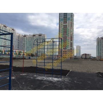 Шведская стенка c тройным турником 02